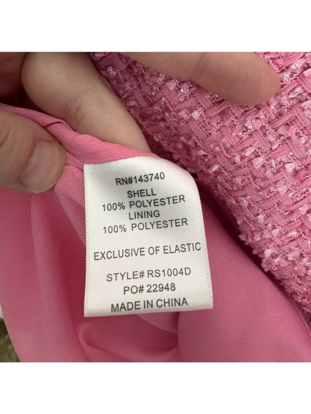 Hyacinth House Tuckernuck Women XS Pink Tweed & Pearl Petra Halter Mini Dress - Picture 12 of 13